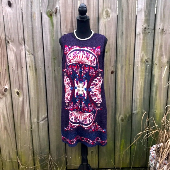 Sophie Max Dresses & Skirts - Sophie Max - Navy/White Abstract Dress - Size M